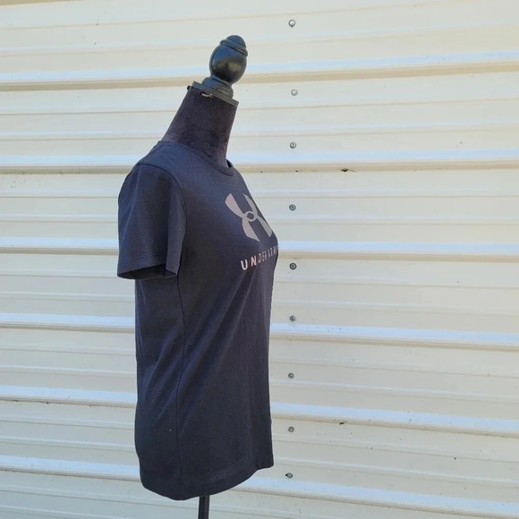 NWT Under Armour Women's Graphic Big Logo The Classic Tee Stretch sz Small S - Picture 6 of 12